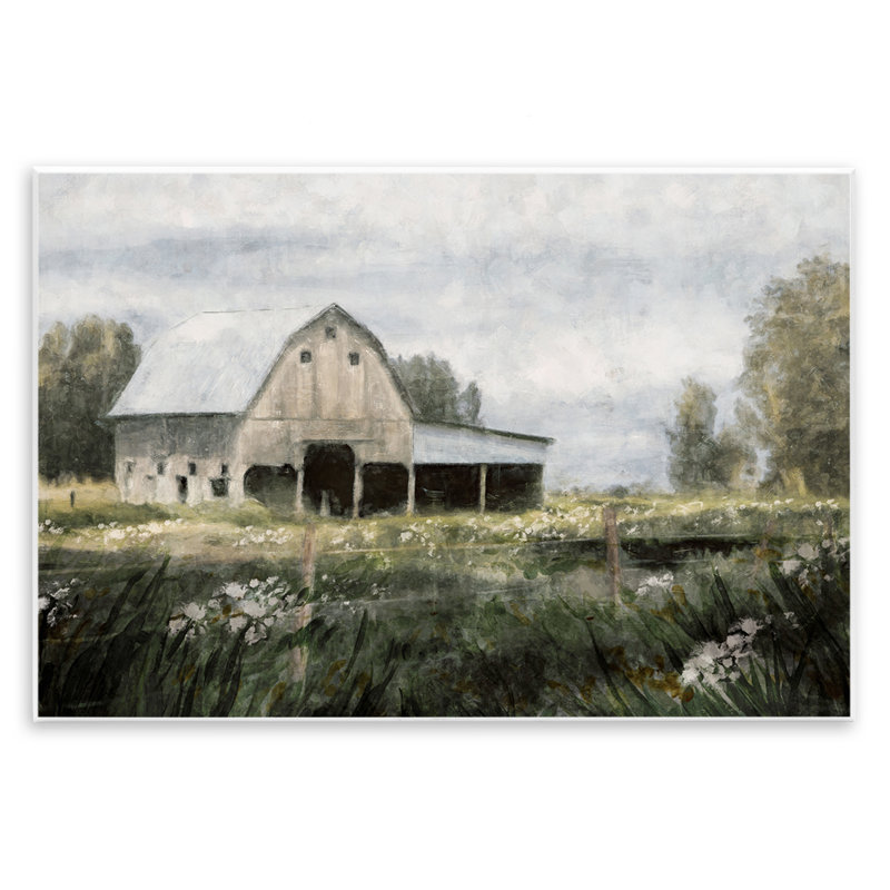«Country Farmhouse Barn Meadow» par Nina Blue, H 13 po x l 19 po x P 0,5 po, Mdf