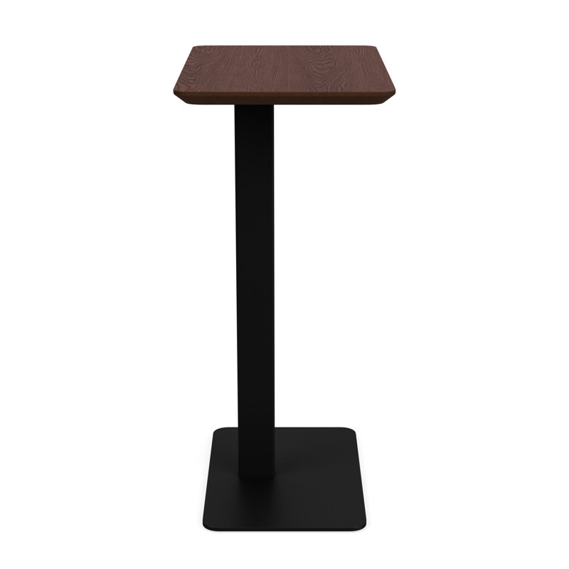 Plateau en stratifié à base d'acier Luxe, Noyer cacao, Noir