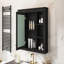 Armoire à pharmacie de 35 po x 27,5 po, armoire de rangement murale pour salle de bain, armoire murale moderne avec miroir, armoire à miroir avec 6 tablettes ouvertes (meuble-lavabo non inclus)