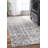 Deedra Modern Abstract Power Loom Performance Gray/White Rug-1625026965