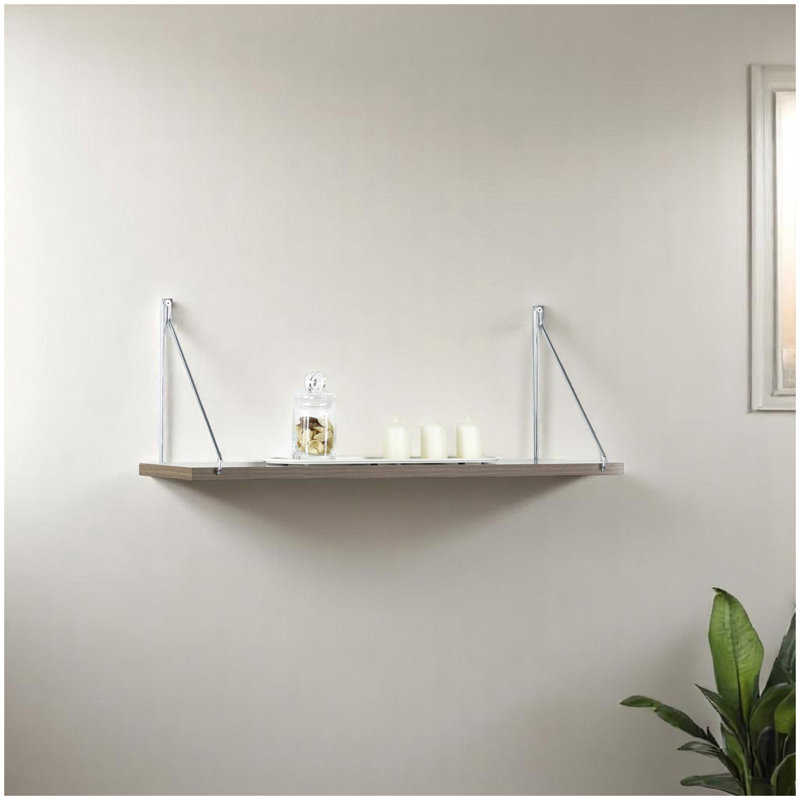 Tablette simple murale flottante Palmer, Blanc