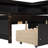 Full Bed With L-Shaped Bookcase, Charging & Two Drawer Storage, Size Bookcases Drawers Charging,