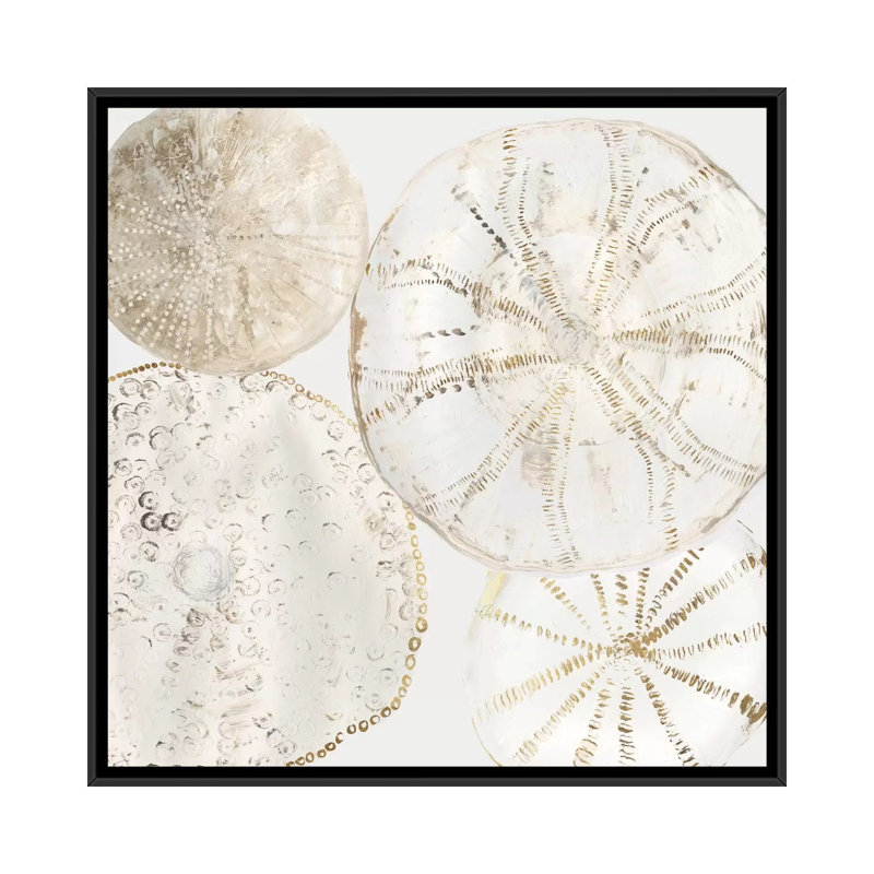 «Sea Patterns II», impression sur toile, H 18 po x l 18 po x P 1,5 po, Toile avec cadre noir, Pas de tapis