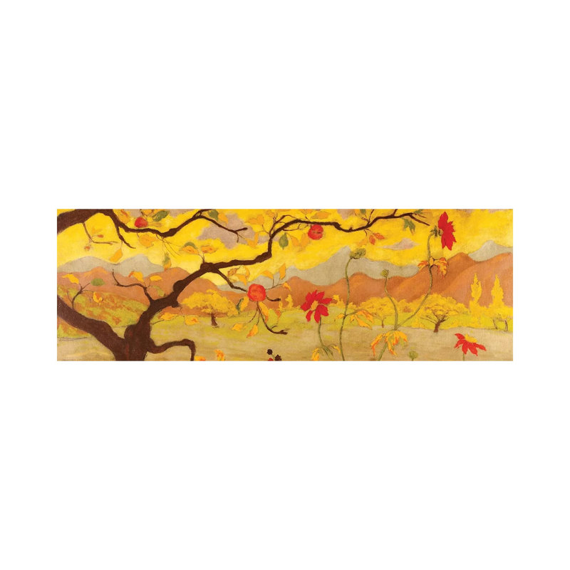 Pommier Aux Fruits Rouges, C 1 Piece Wrapped Canvas Panoramic Painting, 30.48 cm H x 91.44 cm W