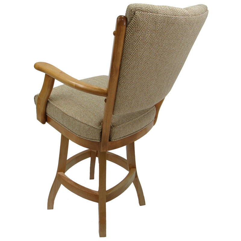 Irminger Classic Swivel Wood Extra Tall Stool, Sanora Brown/Dark Brown Frame, Counter Stool (26" Seat Height)