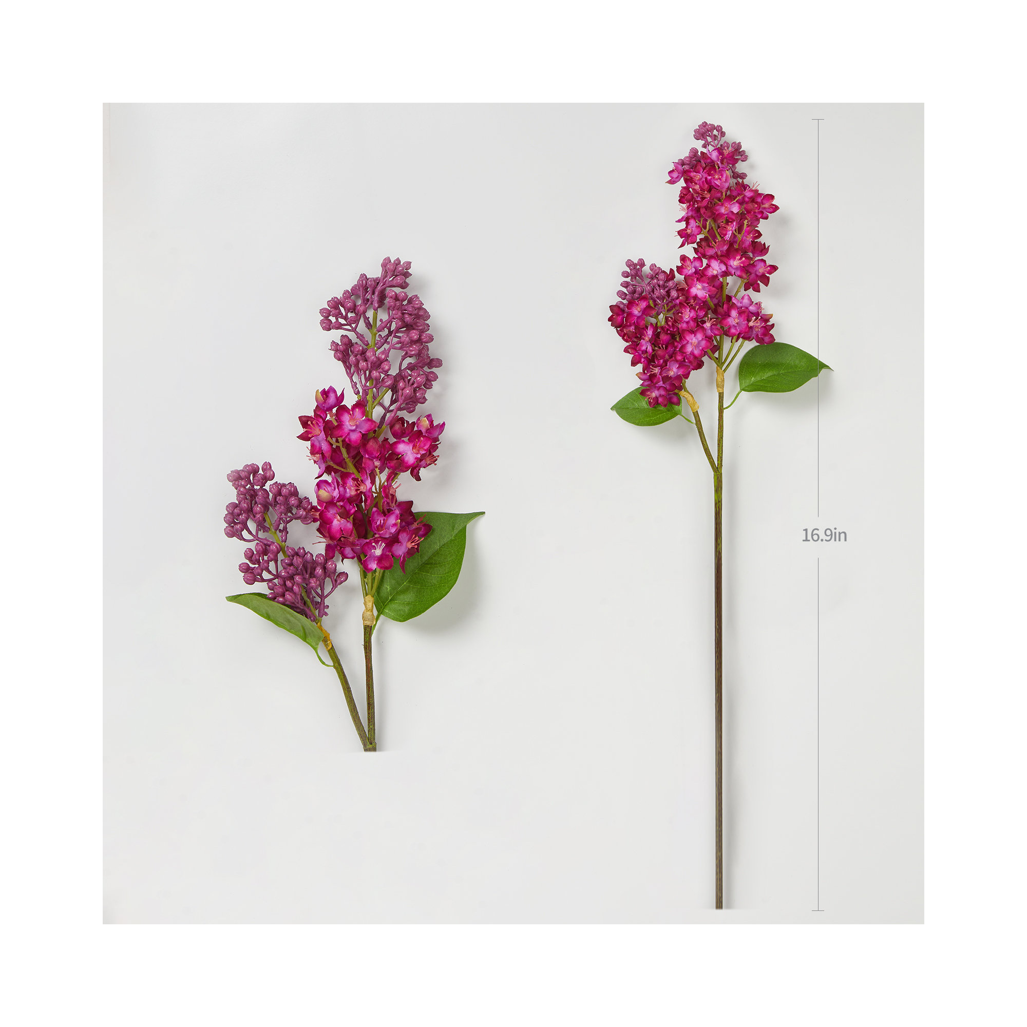 17" Artificial Lilac Flowers - (Set Of 6), Red