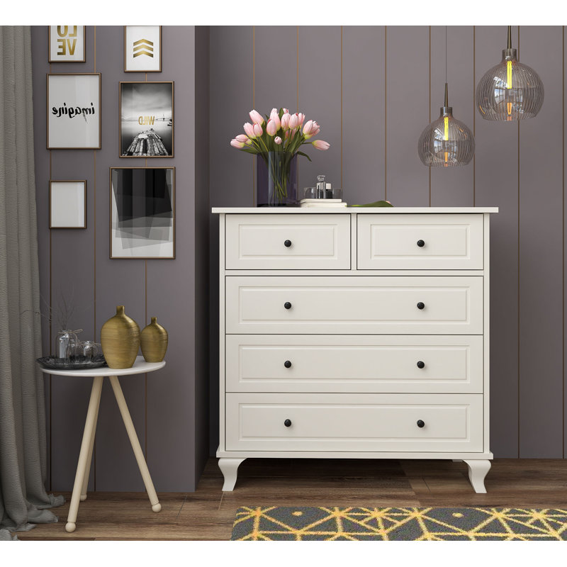 Amberlynn 90cm W 5 - Drawer Chest of Drawers