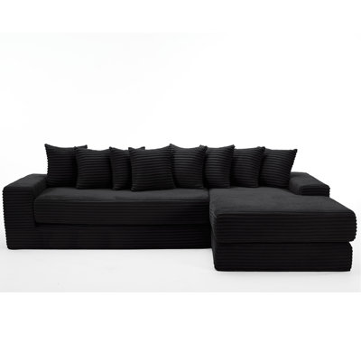 Modular L-Shaped Convertible Sectional Sofa with Storage and Reversible Design