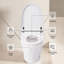 Toilette à siège chauffant - température réglable, double chasse, capteur infrarouge du pied, nuit à DEL, espace modèle compact