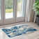 Tapis bleu abstrait Moises