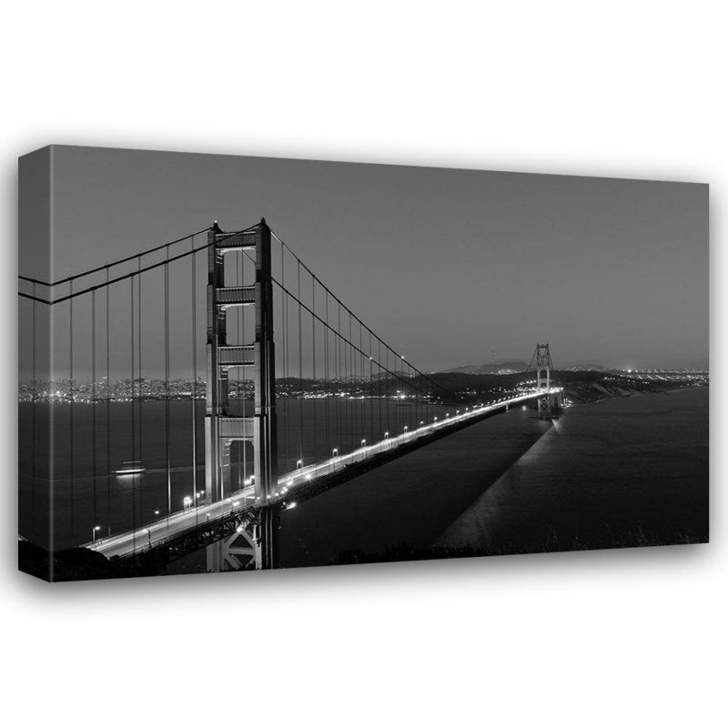 «Red Barrel Studio® Highsmith, Carol», art sur toile tendu sous le titre: The Golden Gate Bridge 64611, H 13 po x l 18 po