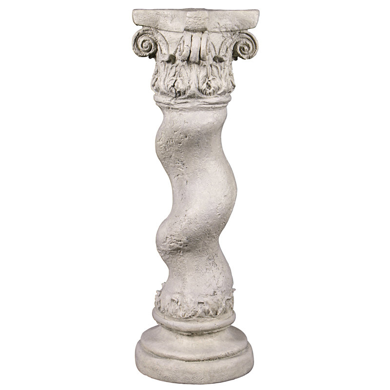Piédestal à colonne Capitoline Barley, H 36 po x L 12 po x P 12 po