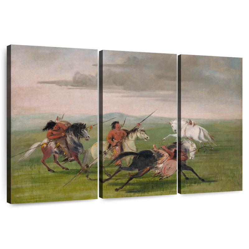 Lelar Comanche Feats Of Horsemanship, 28" H x 45" W