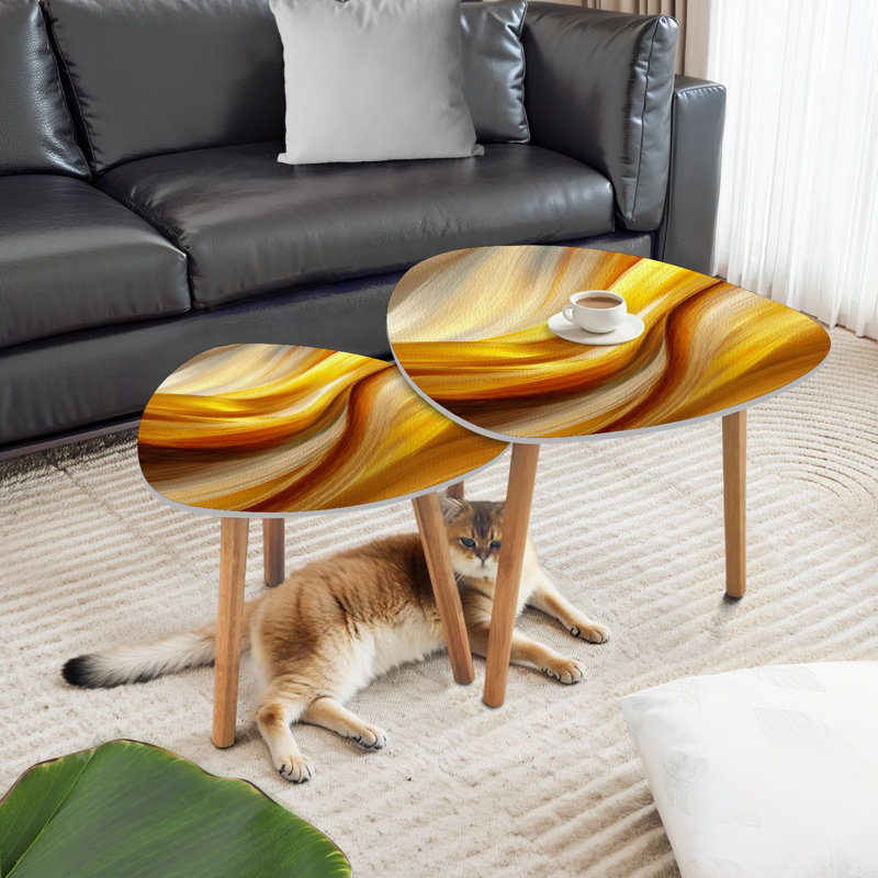 Ensemble de 2 tables basses gigognes Triangle