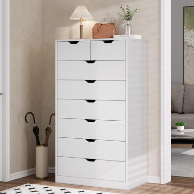 Grande commode 8 tiroirs, commode moderne pour chambre à coucher, commode avec tiroirs pour le salon, le vestibule, le couloir