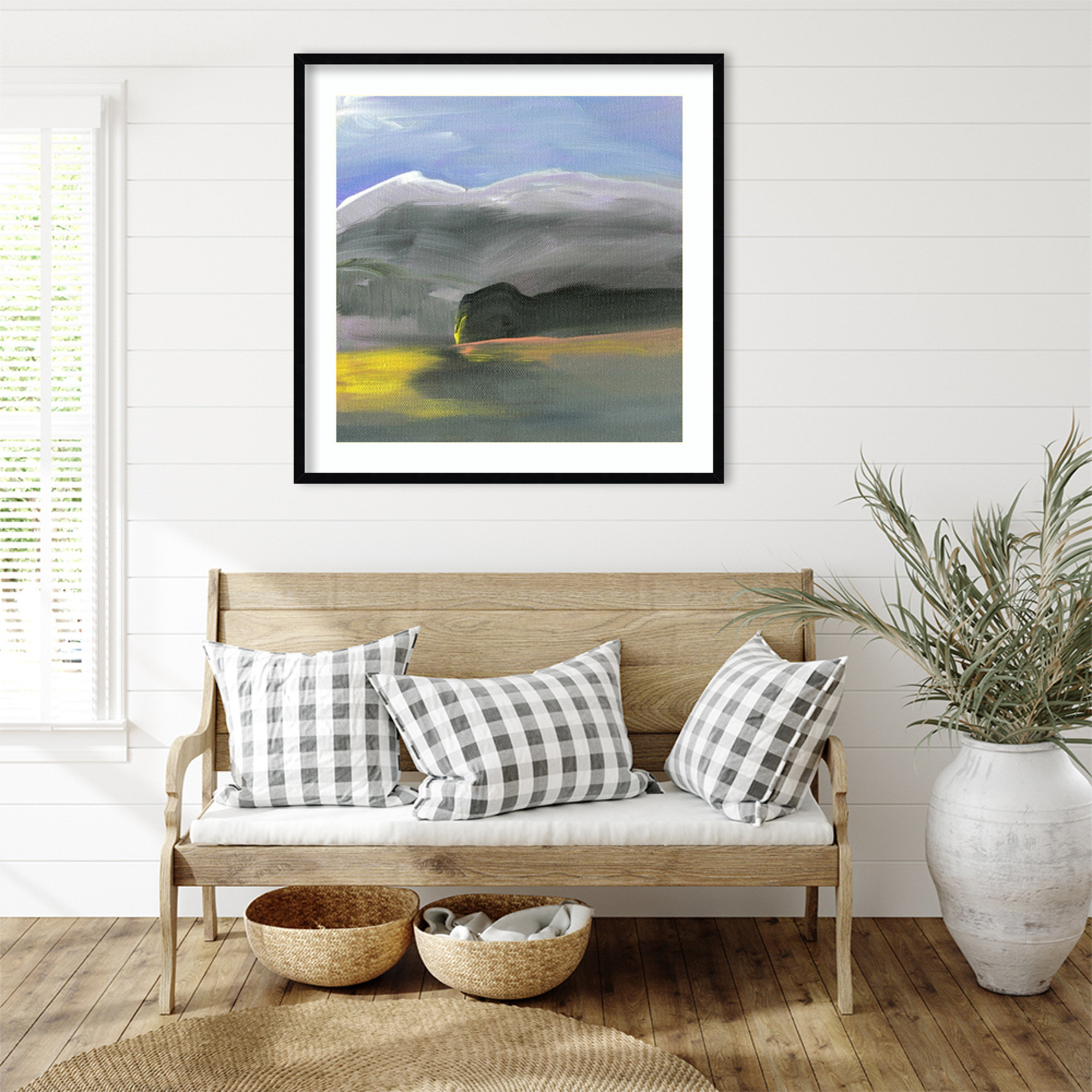 Before A Shift by Karen Suderman Wood Framed Wall Art Print, Black, 33" H x 33" W