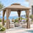 8 x 8 Ft Soft Top Patio Gazebo with 2-Tier Roof, Mesh Netting and Privacy Curtains, Galvanized Steel Outdoor Canopy for Backyard Deck and Garden-135974080