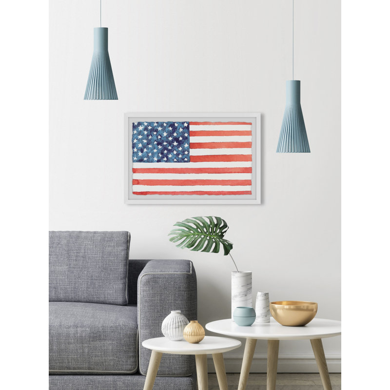 Impression encadrée « Flag of America », H 24 po x l 36 po x 1,5 po