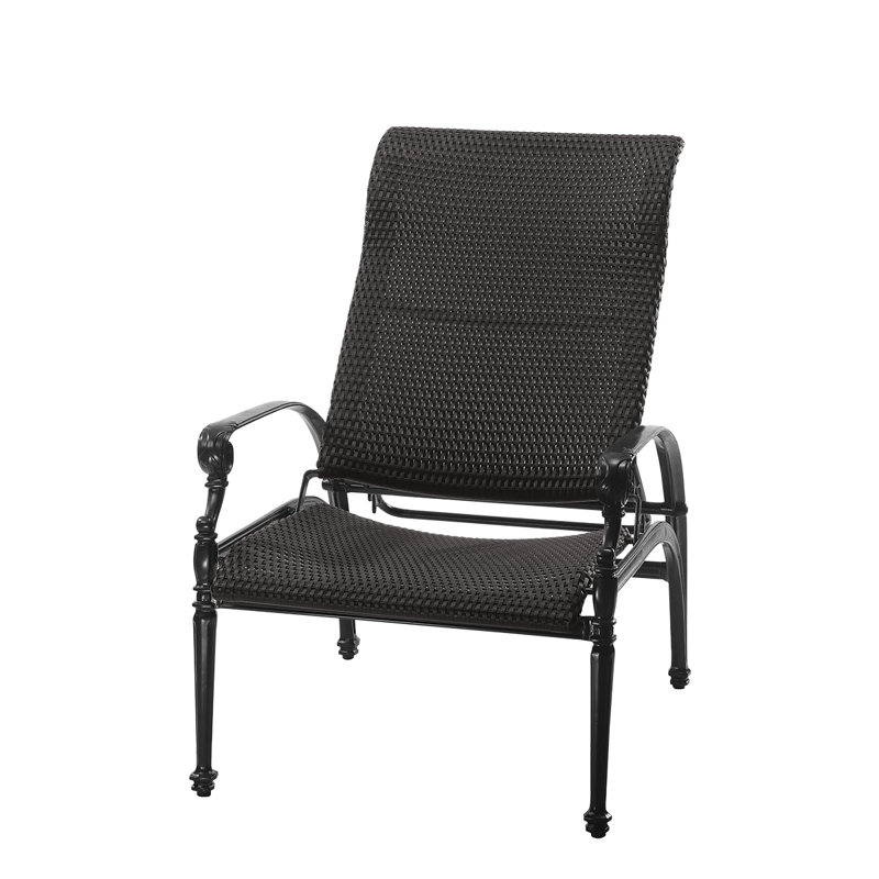 Grand Terrace Woven Reclining Chair, Mahogany, Vintage