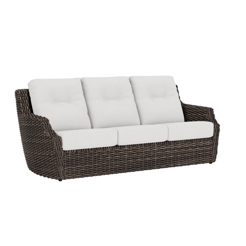 Largo Outdoor 3 - Seat Patio Sofa, Delicate Botanical Slate