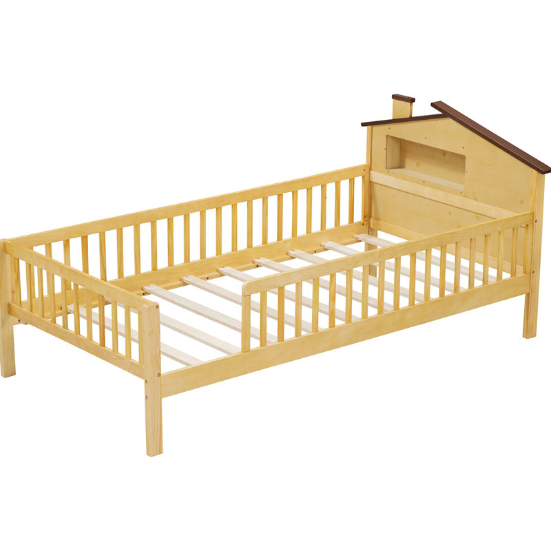 Lit plateforme Alantae, Naturel, Simple