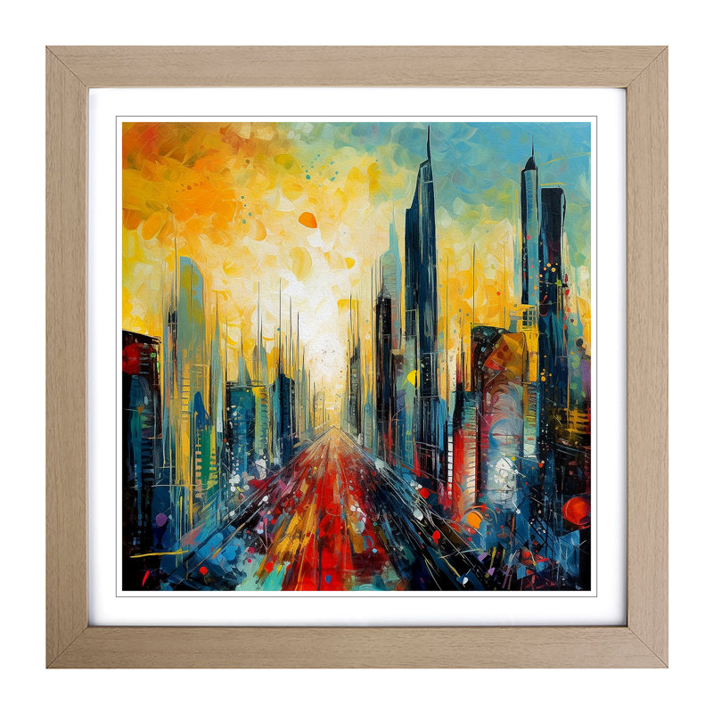 Single Picture Frame Print on Wood, Oak