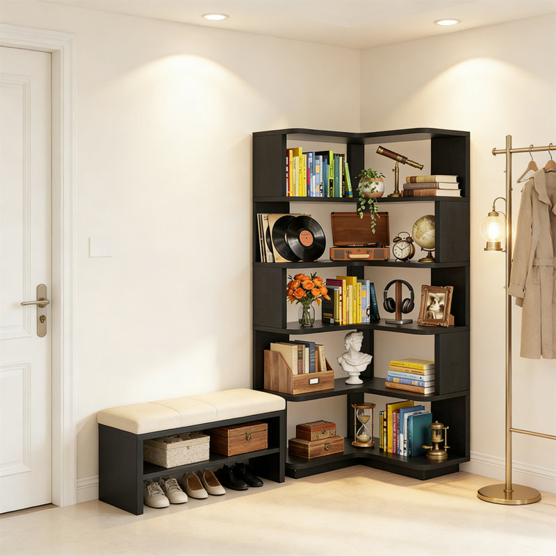 162cm H x 60cm W Standard Bookcase, Black
