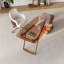 Bureau de 59,06 po Modern Light Luxury Creative Design - plateau en verre trempé, structure en bois massif, tiroirs rotatifs-263656248
