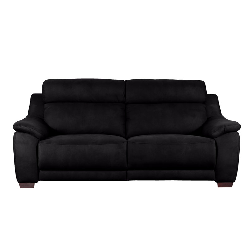 Nedia 2 Seater Power Reclining Upholstered Sofa, Black