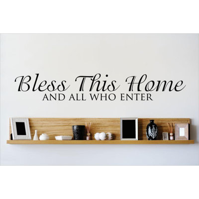 Décalcomanie murale "bless this home"
