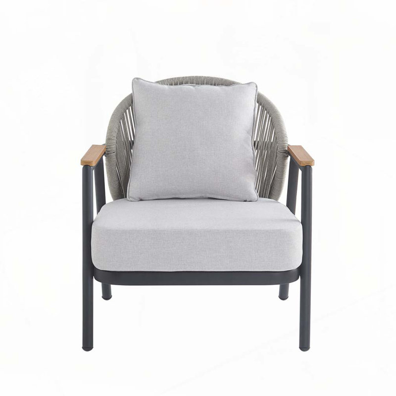 Outdoor Rope Club Chair, Grey