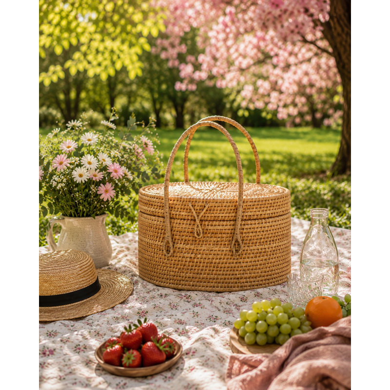  Panier de pique-nique fabriqué à la main en Inde