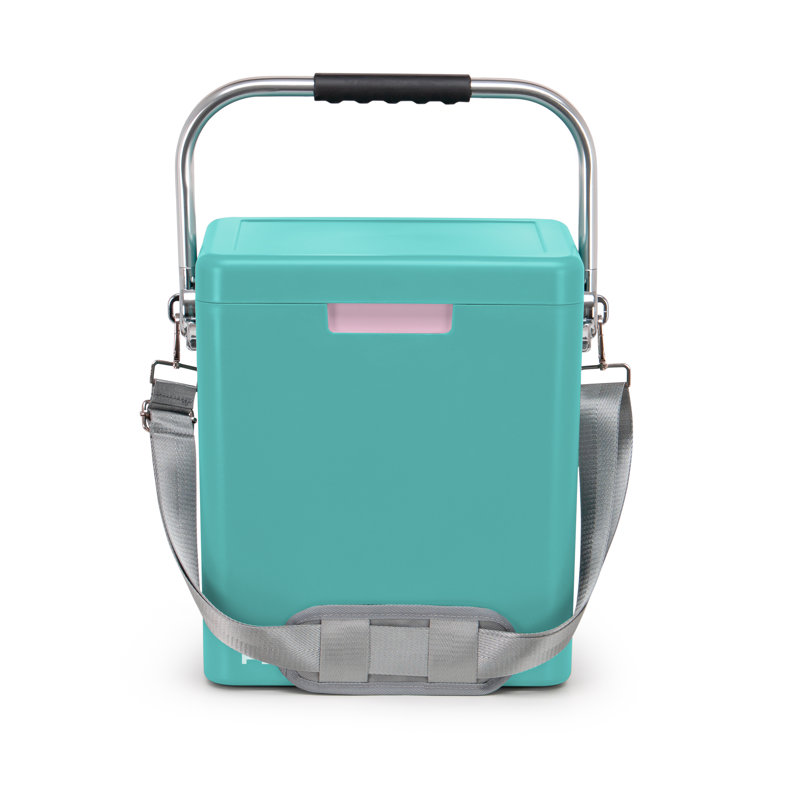 Permasteel 14Qt Picnic Plastic Cooler With Strap Mint, Green