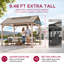 Gazebo SUNJOY 11 x 13 pi, extra haut et extra large, toit rigide robuste en acier galvanisé avec 4 grands panneaux de puits de lumière en polycarbonate, intérieur spacieux pour patio et cour arrière