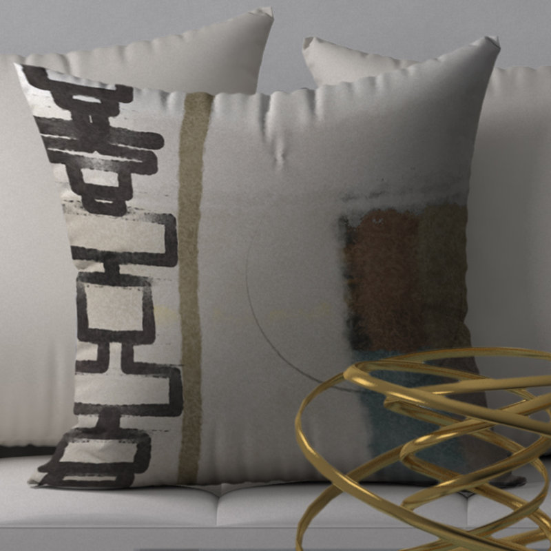  Magnifique housse et insert de coussin carré gracieux, 18" x 18"