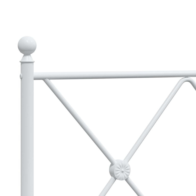 17 Stories Metal Replace Headboard White 137Cm, Super King - 180 x 200 cm, White