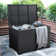 Rattaner Resistant Wicker Deck Box with Gas Spring Lid and Zippered Waterproof Inner Bag