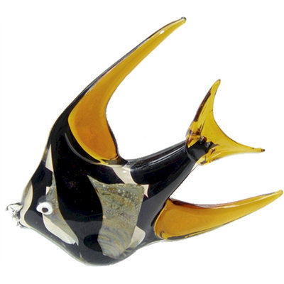 Figurine de poisson tropical en verre Welwyn