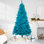 Arbre de Noël pin artificiel pré-éclairé - turquoise - lumières claires