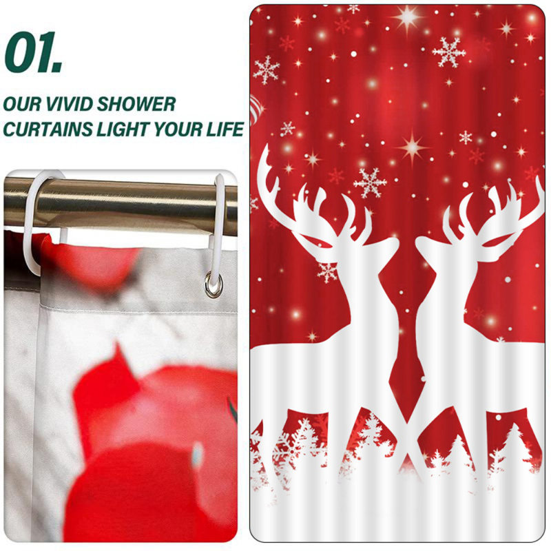 Décoration de Noël rideau de douche Elies 70 "X 70" Elies