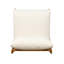 Fauteuil club en acacia Lazy, beige-1721571185