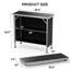 Black Rectangular Aluminum Patio Folding Bar Table-869338848-869338851
