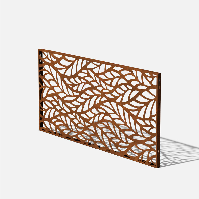 Screen Series 24'' H x 45'' W Rust Steel Fencing