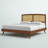 Sierra Cane and Wood Platform Bed with Splayed Legs-212808034-212808037