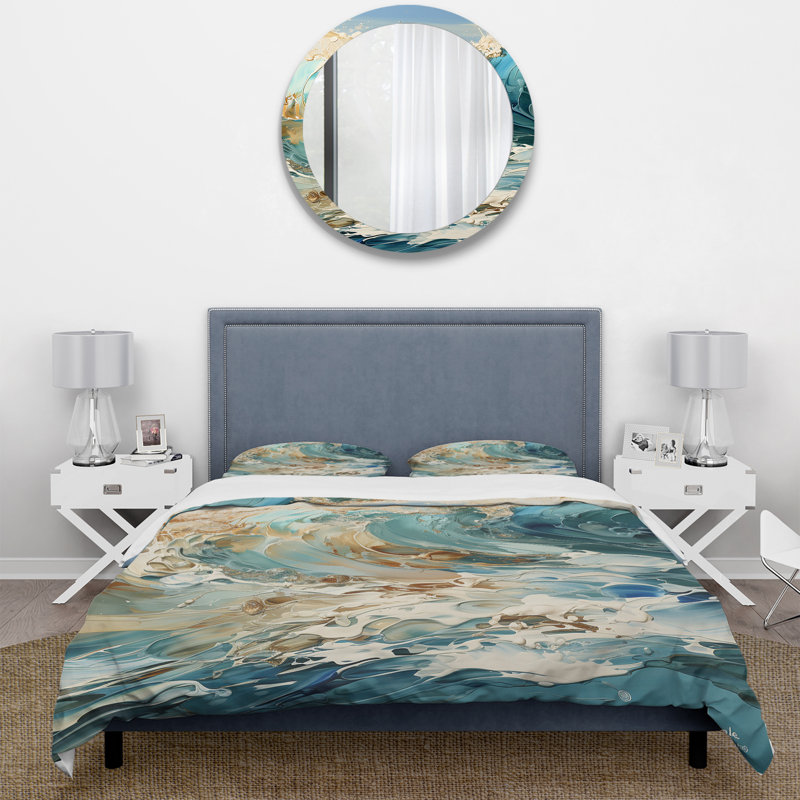 Ensemble de housse de couette Ocean Charm, Housse de couette très grand + 2 très grandes ta