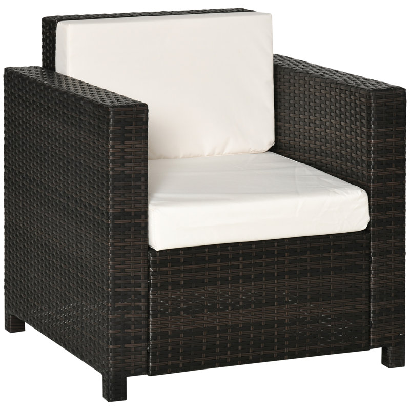 Miesha Outdoor Lounge Chair, Brown