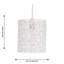 20cm H Metal Pendant Shade ( Uno ) in White
