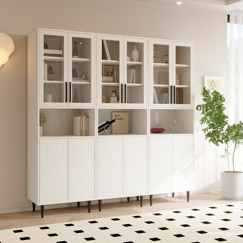  71.4" Tall Bookcase, Storage and Display Bookshelf for Home Office and Living Room, White