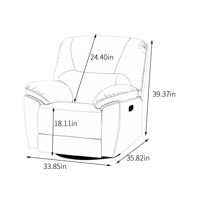 Fauteuil inclinable Syron, Crème