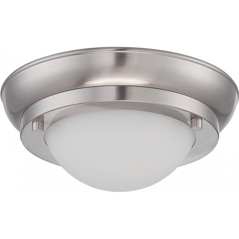 Glass Flush Mount, 2.75" H x 6.50" W x 6.50" D, Aged Bronze